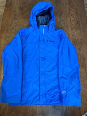 Columbia Bright Blue Waterproof Hooded Jacket